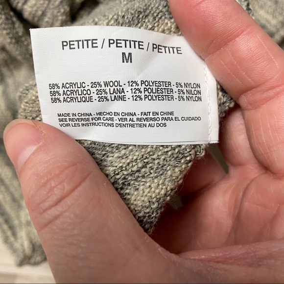 Nine West Wool Blend Striped Tassel Sweater - Picture 4 of 4